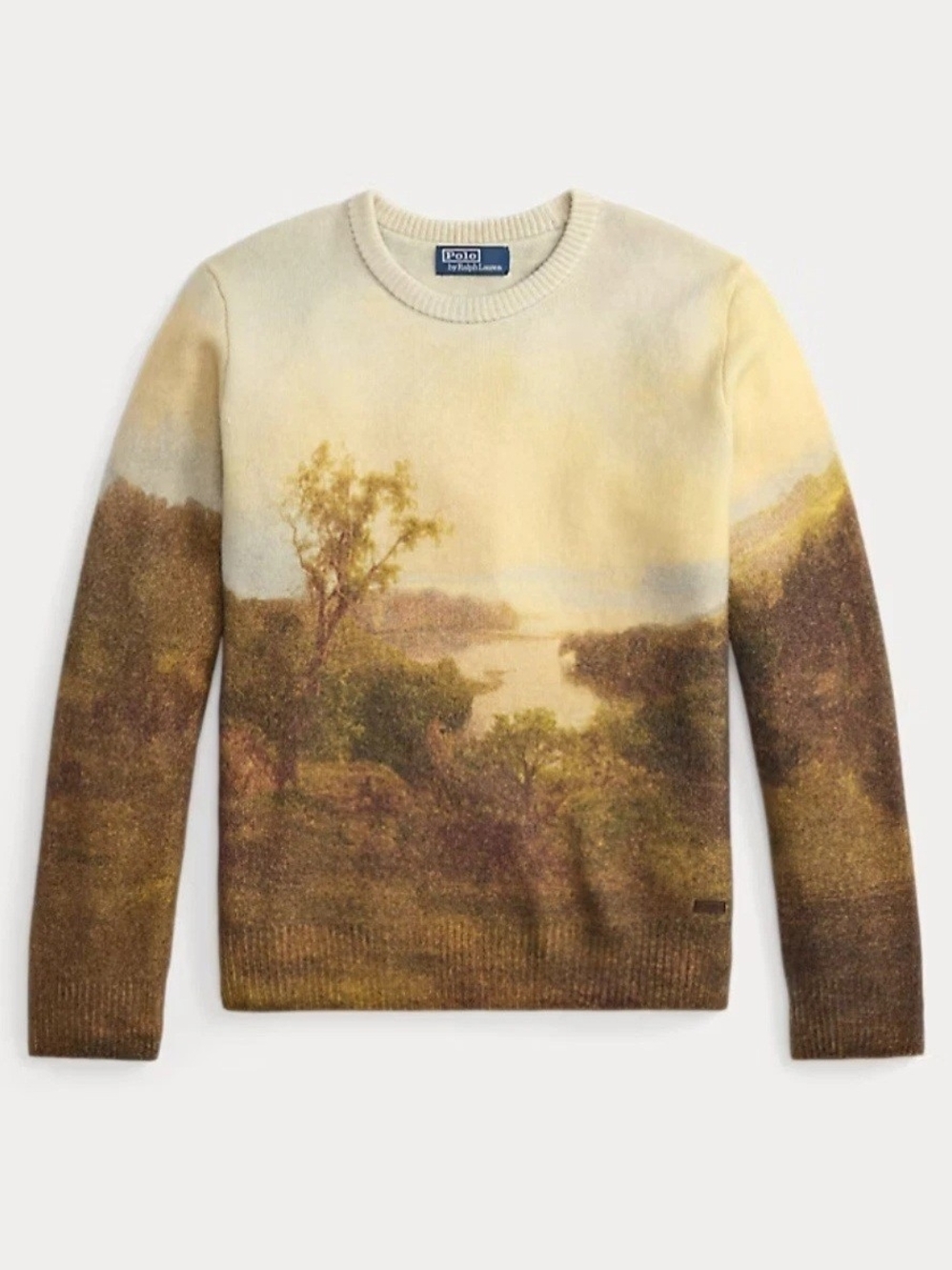 NWT Polo Ralph Lauren Hudson River Scene Sweater Wool Cashmere Mens Large $648
